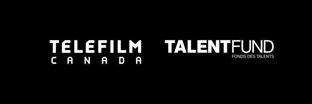 White on black background Telefilm & Talent Fund logo