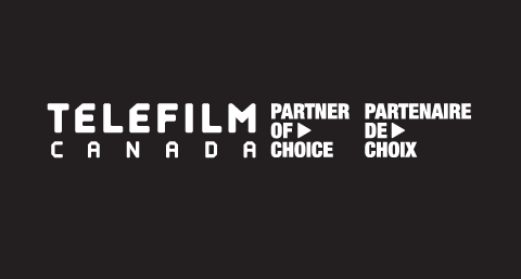 Bilingual official white version of Telefilm logo