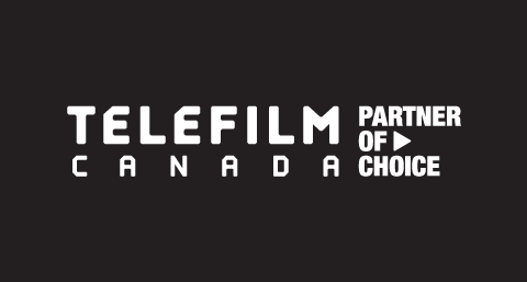 official Telefilm logo in white with black background